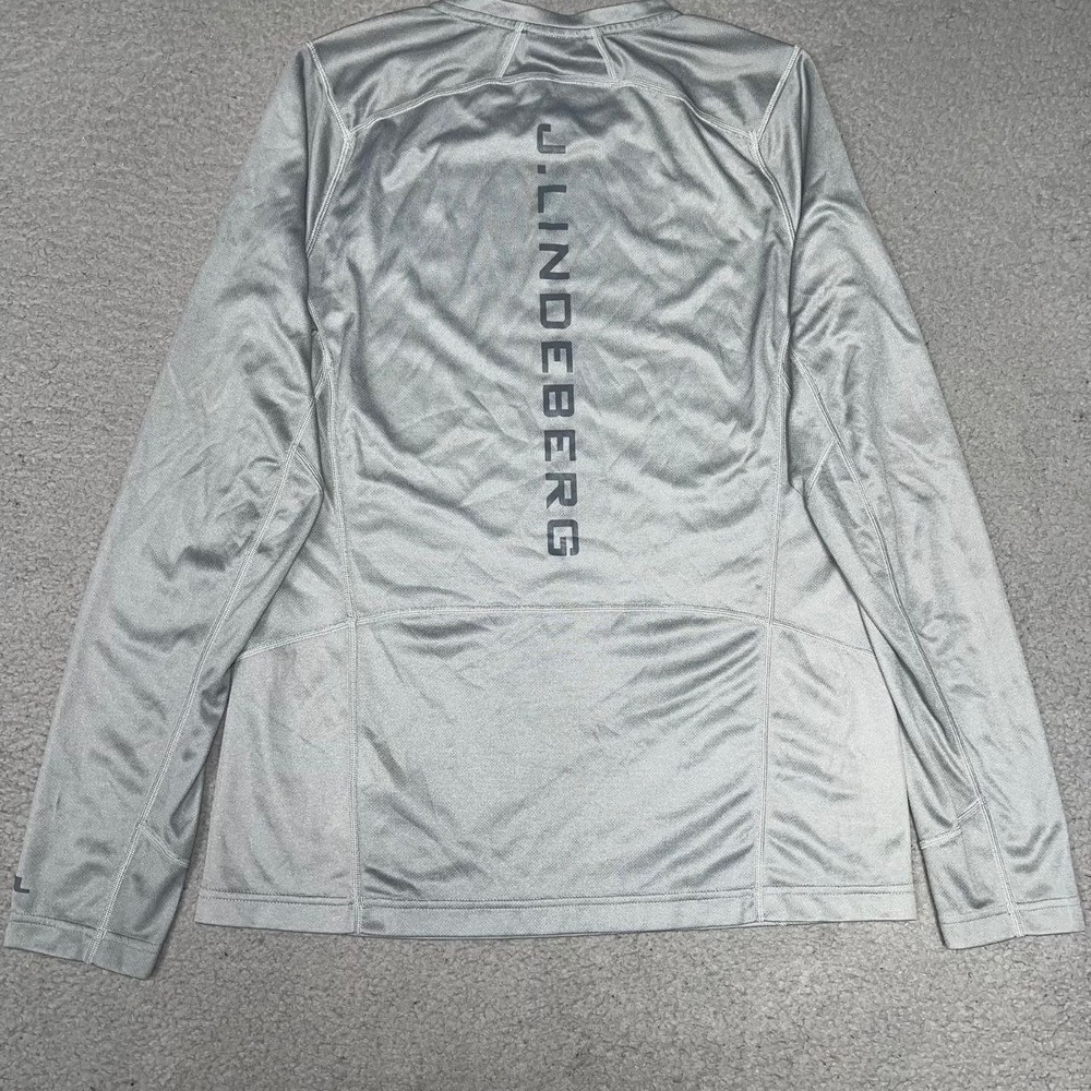 J. Lindeberg Active Elements Jersey Men's Sz M Gray Long Sleeve Athletic Shirt